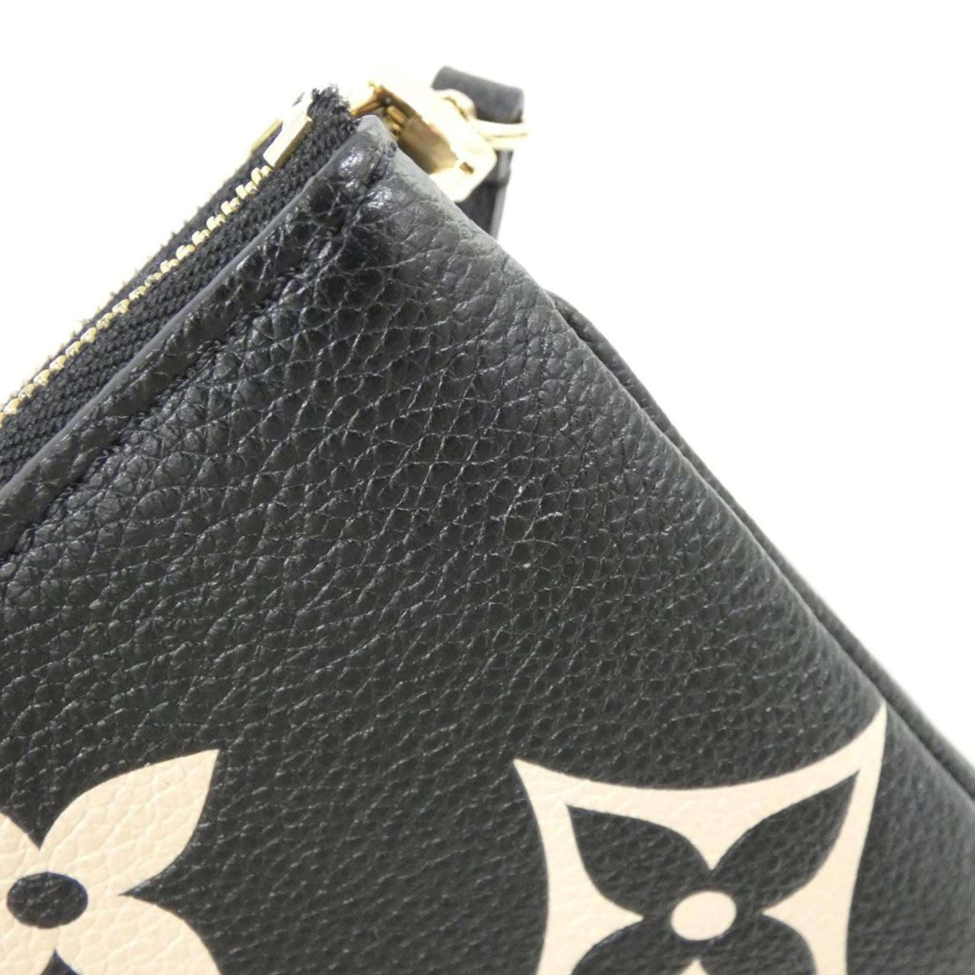 Louis Vuitton Monogram Empreinte Beige Black Leather Pochette Shoulder Bag (Pre-Owned)
