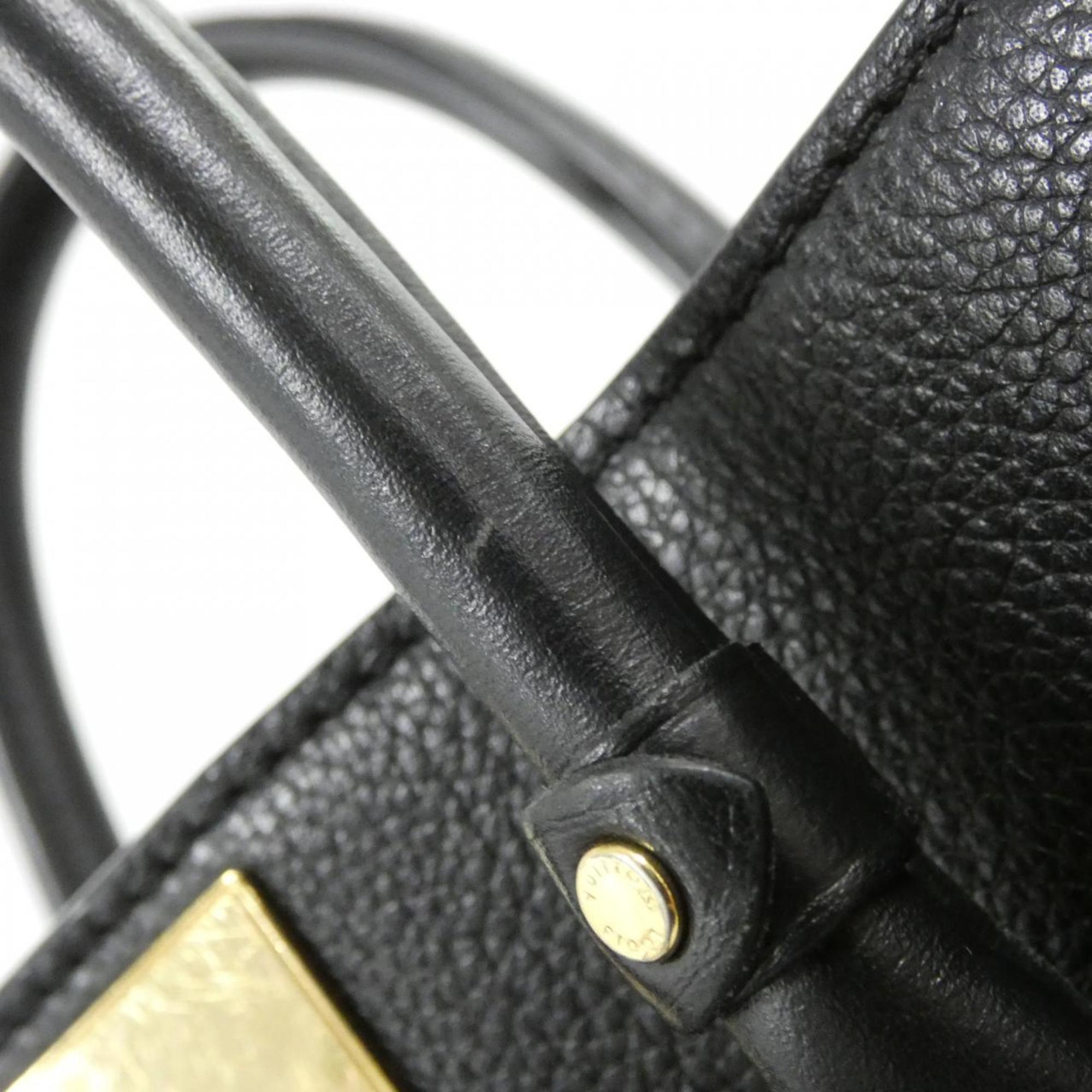 Louis Vuitton Black Coated Canvas Leather Handbag (Pre-Owned)