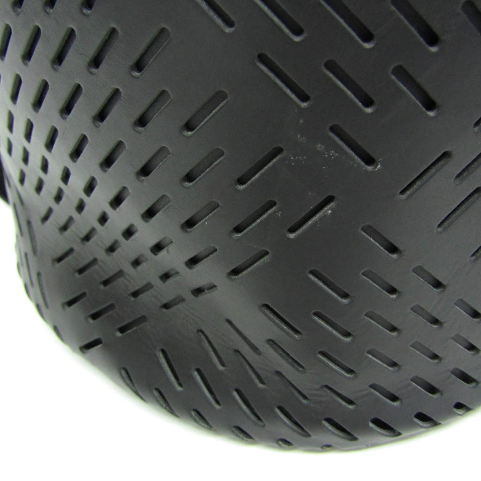 Bottega Veneta Paper Bucket Bag Perforated Leather Black Leather Shoulder Bag Bag (Pre-Owned)