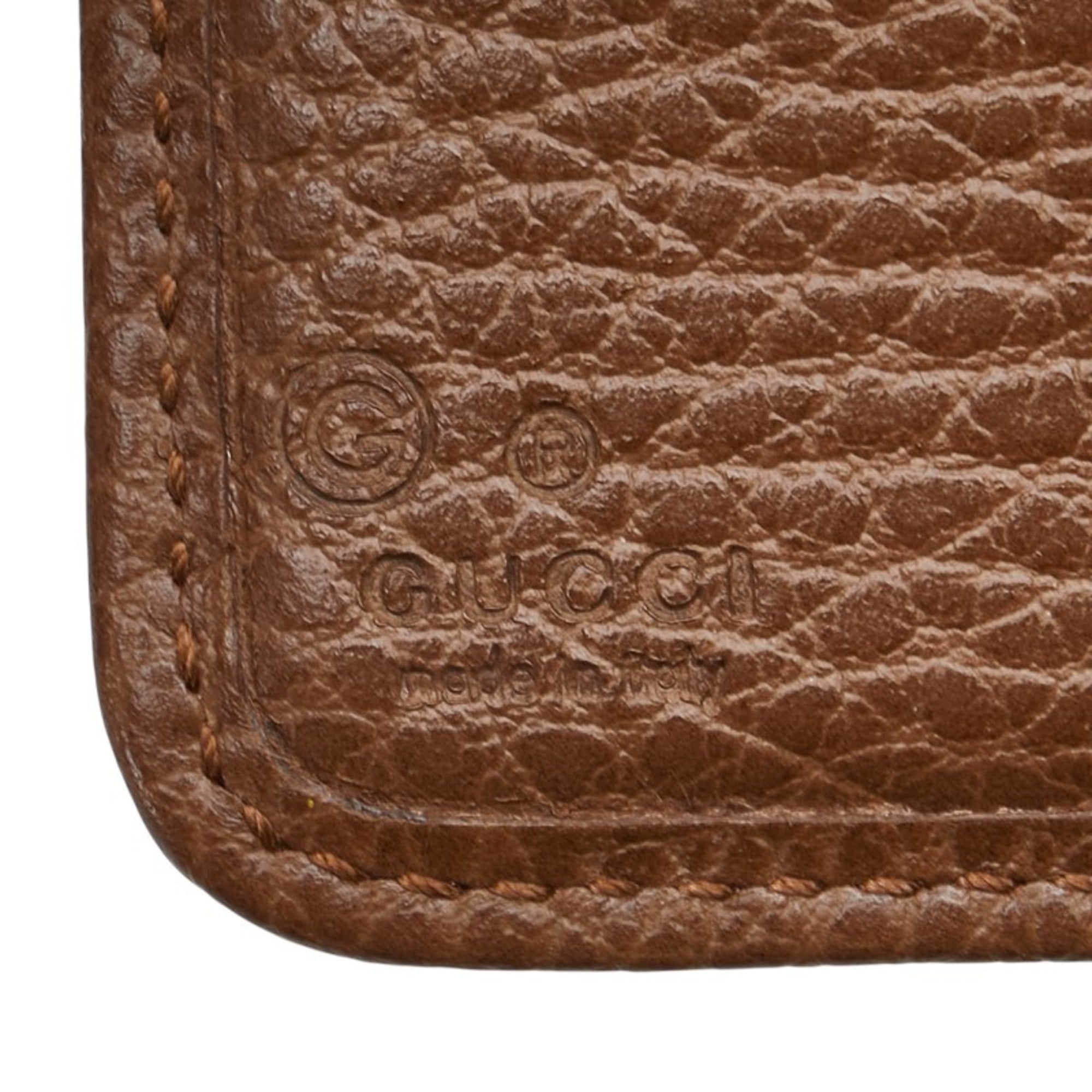 Gucci Beige Brown Canvas Leather Wallet (Bi-Fold) (Pre-Owned)