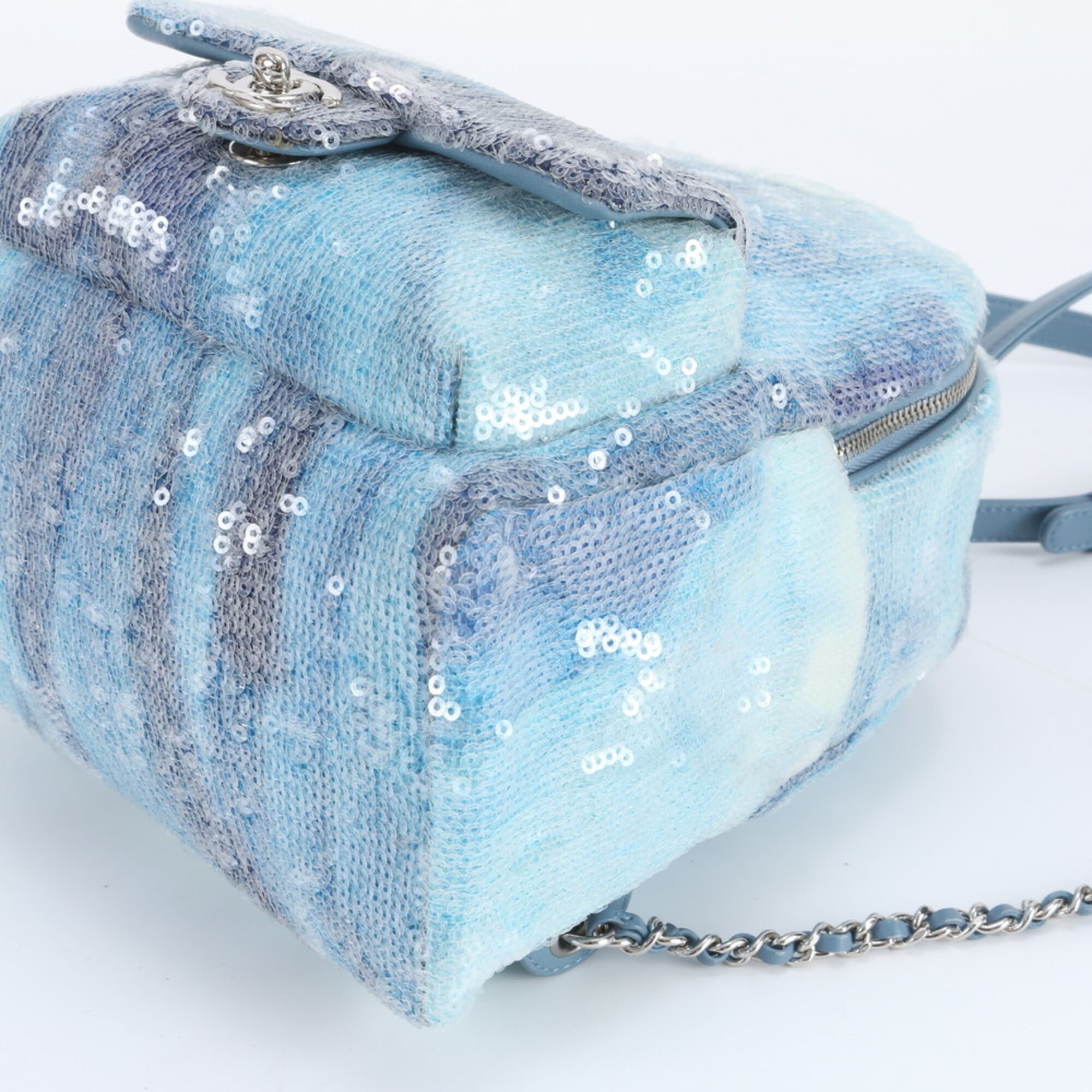Chanel Blue Leather Backpack (Pre-Owned)