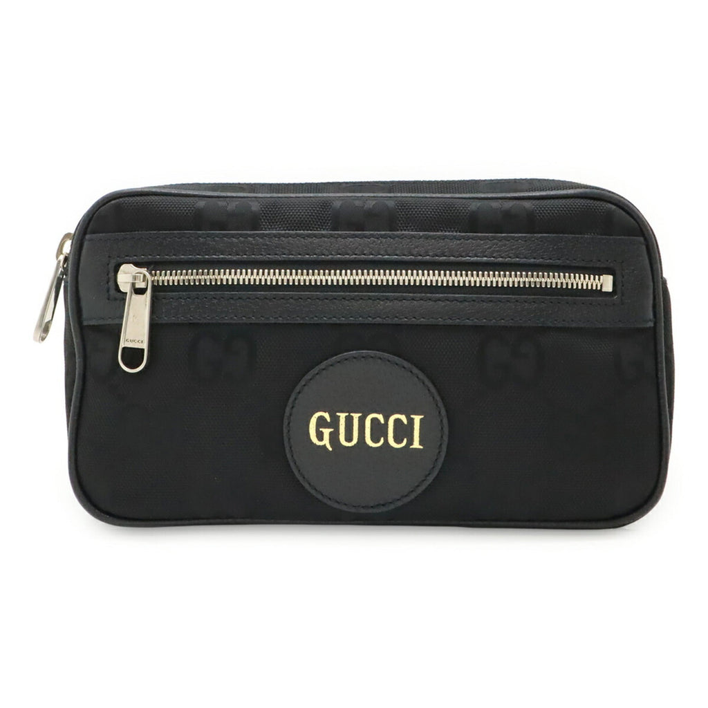 Gucci Black Nylon Canvas Leather Fanny Pack Sling Bag (Pre-Owned)