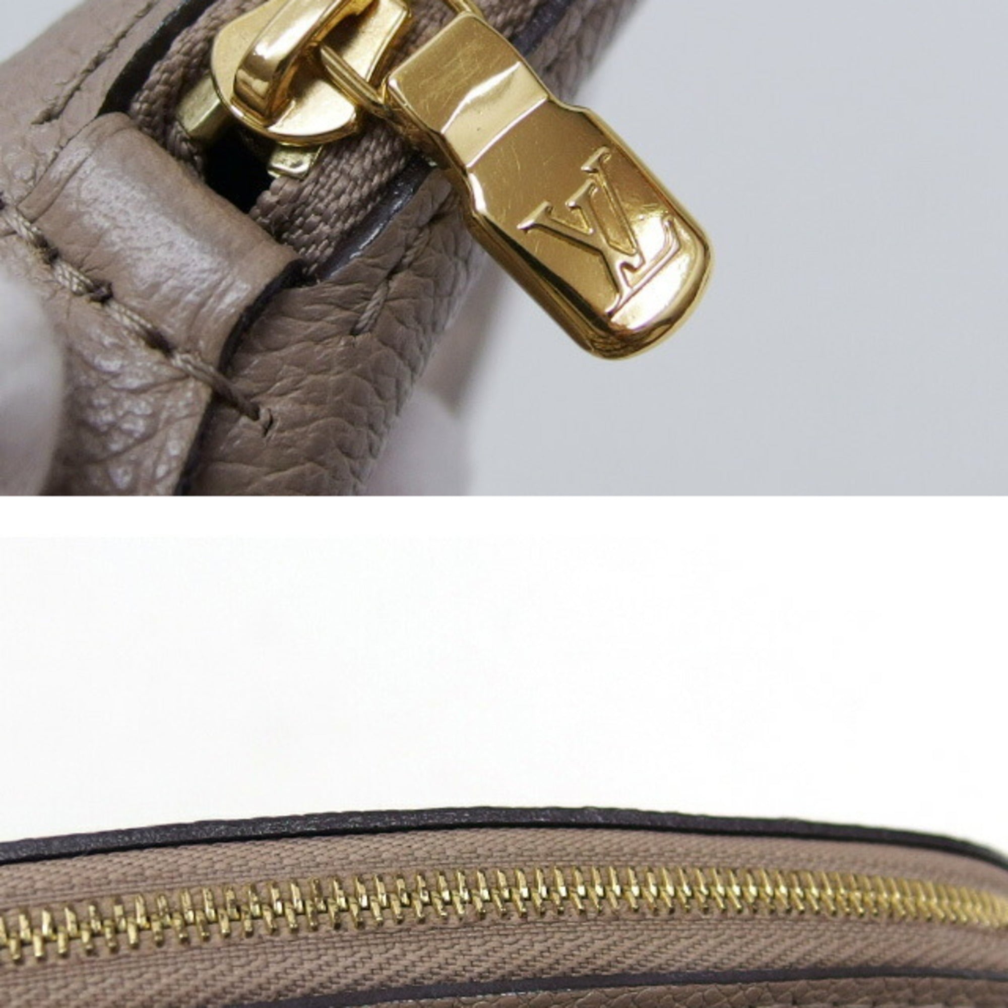 Louis Vuitton Monogram Empreinte Beige Grayish Tourterelle Monogram Empreinte Pochette (Pre-Owned)