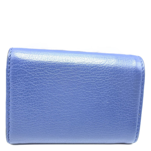 Chanel Navy Leather Wallet (Tri-Fold) (Pre-Owned)