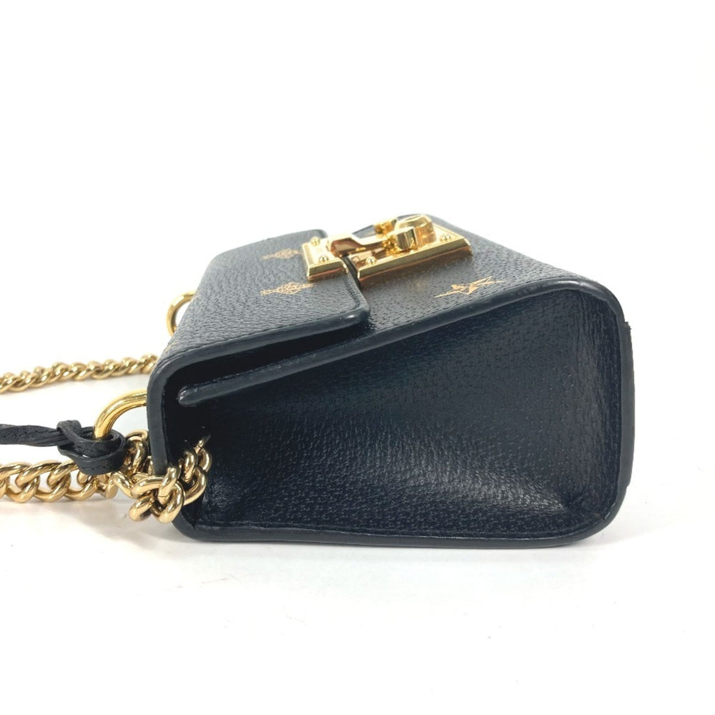 Gucci Black Gold Leather Pochette Shoulder Bag (Pre-Owned)