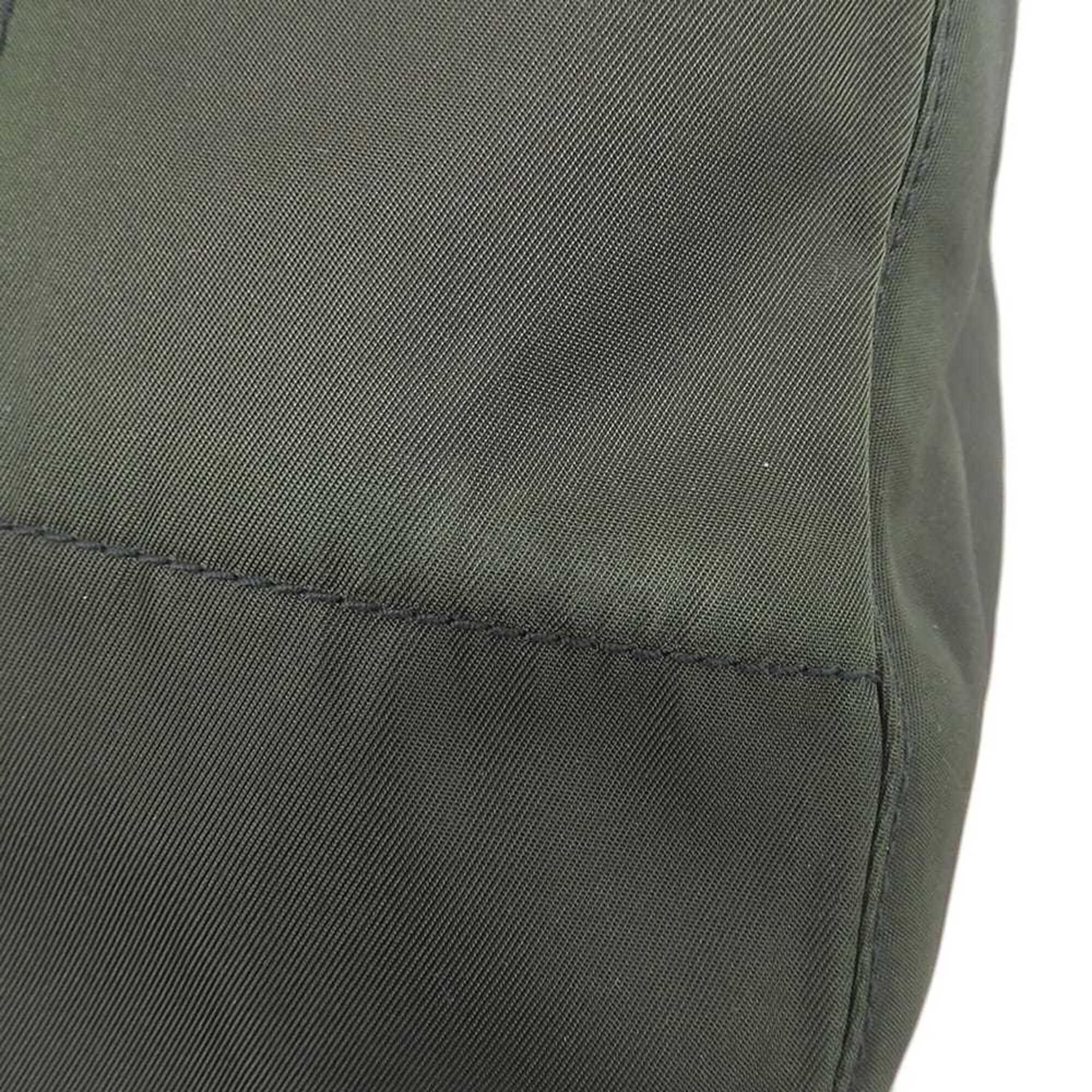 Prada Black Green Nylon Plastic Shoulder Bag (Pre-Owned)