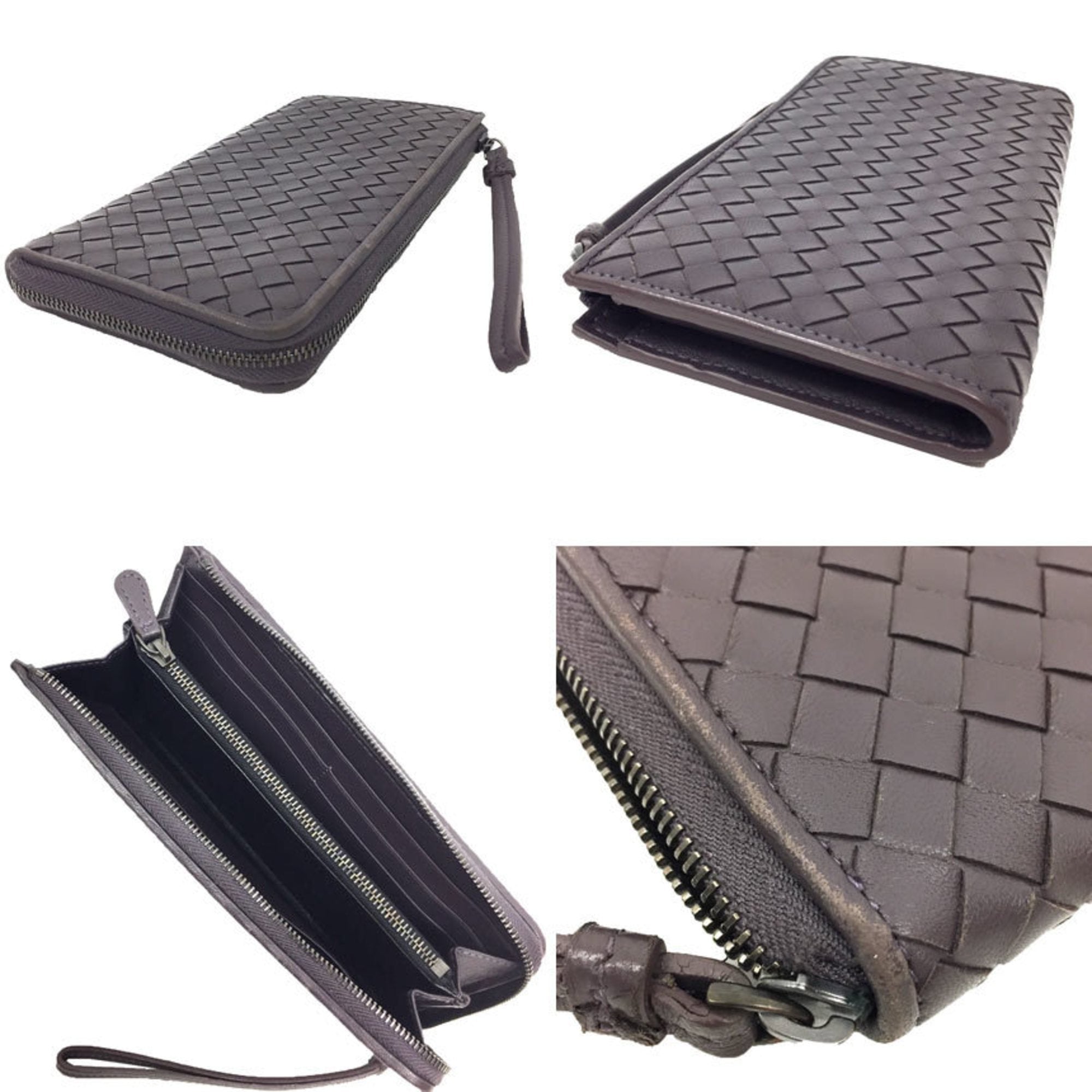 Bottega Veneta Brown Leather Long Wallet (Bi-Fold) (Pre-Owned)