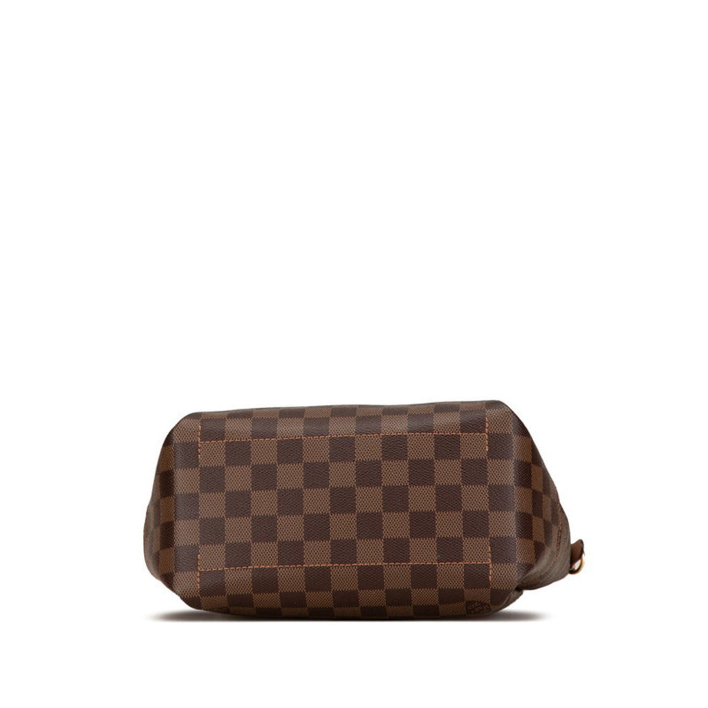 Louis Vuitton Brown Damier Canvas Pink Pvc Leather Shoulder Bag Tote Bag (Pre-Owned)