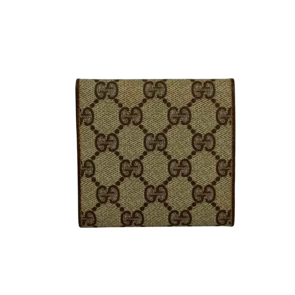 Gucci Brown Leather Pvc Wallet (Tri-Fold) (Pre-Owned)