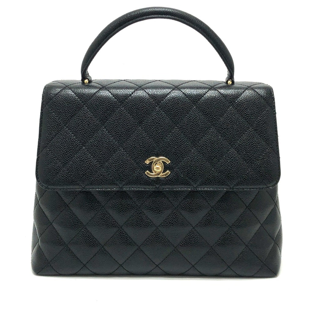 Chanel Black Leather Handbag (Pre-Owned)