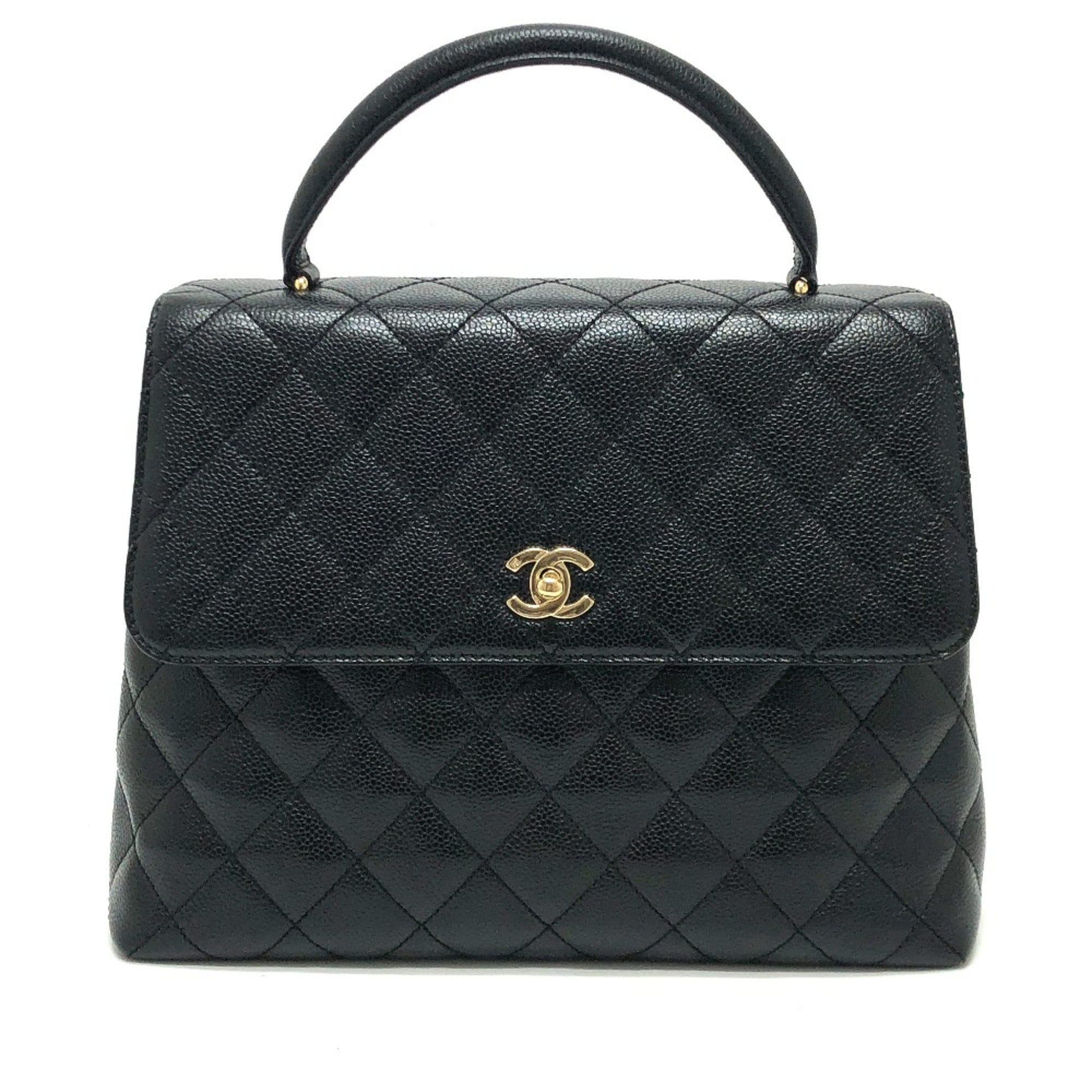 Chanel Black Leather Handbag (Pre-Owned)