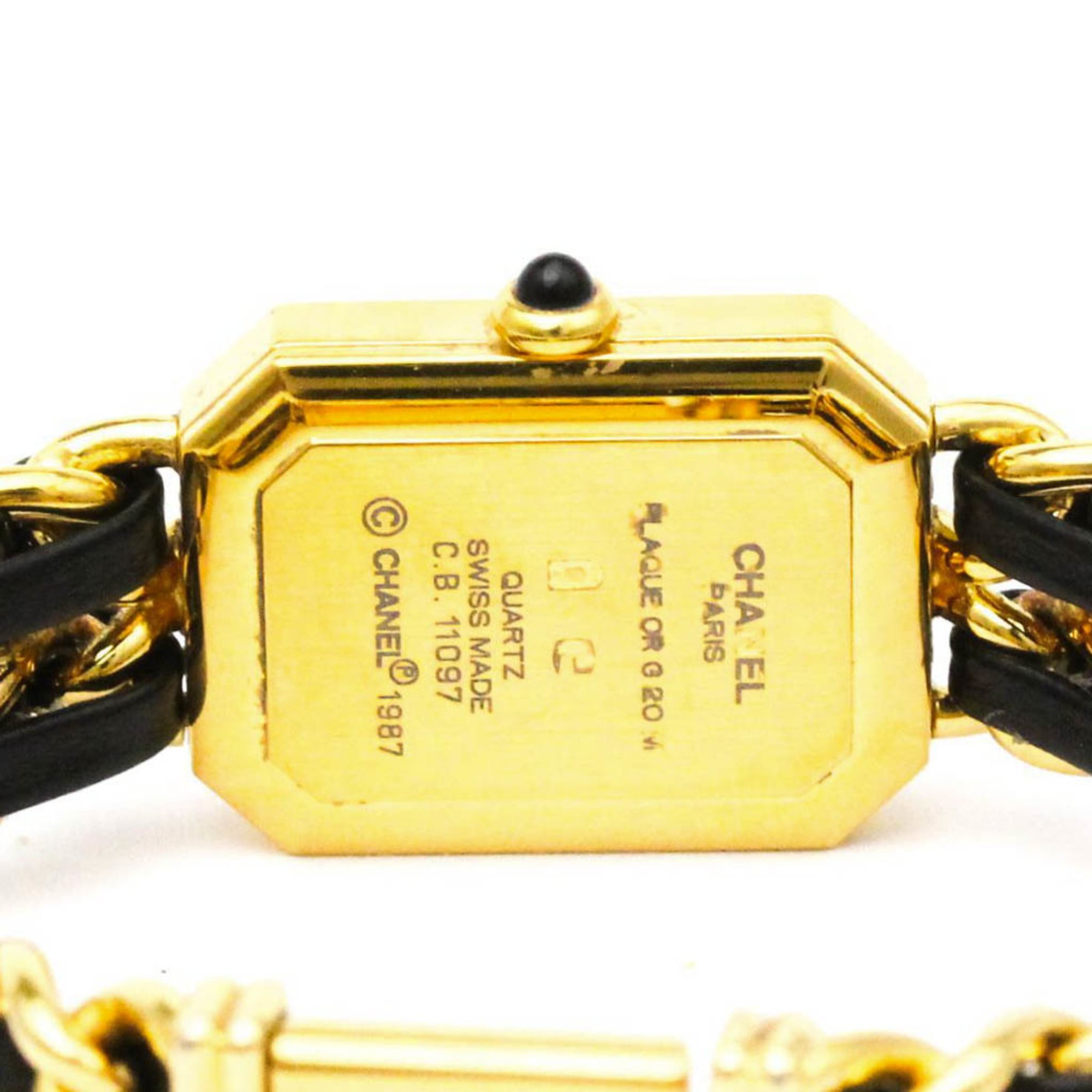 Chanel Premiere Rock Quartz Watch Plated Metal And Leather Watch (Pre-Owned)