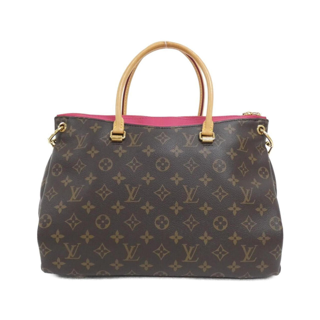 Louis Vuitton Monogram Marron Rose Litchi Coated Canvas Leather Handbag (Pre-Owned)