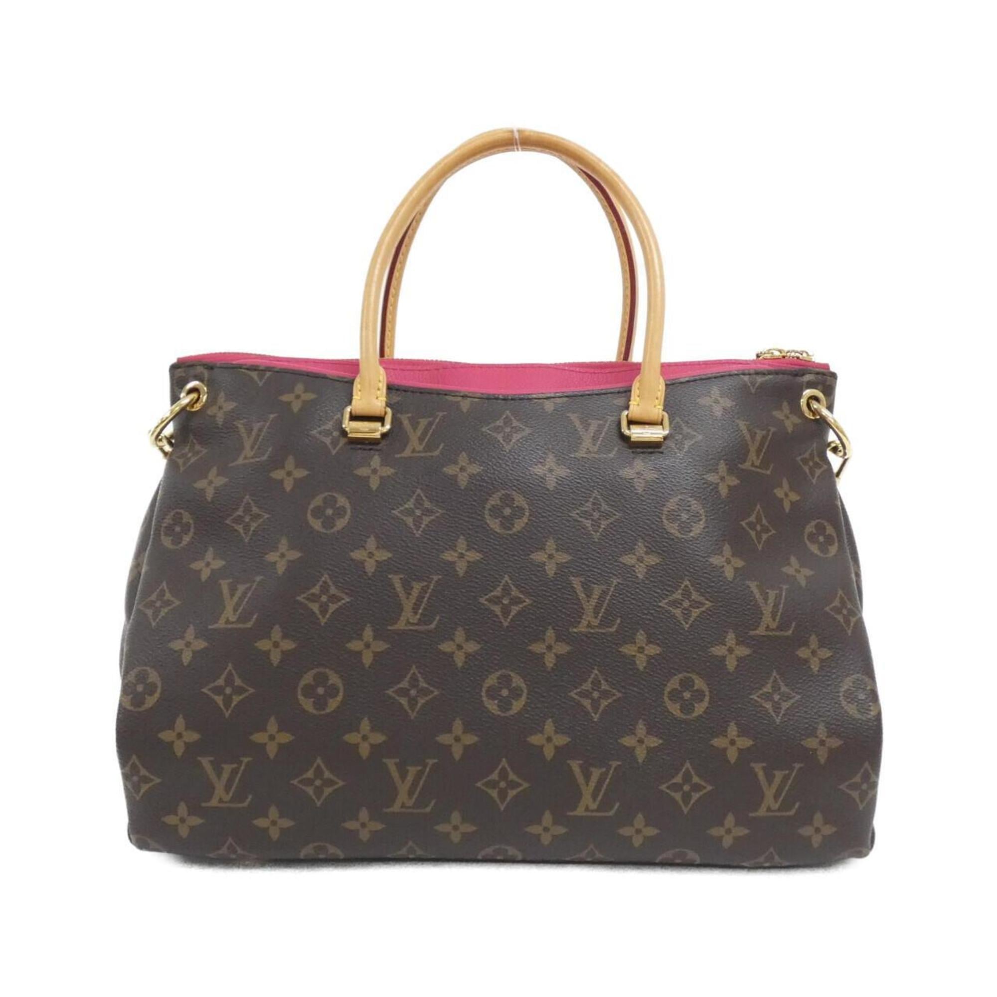 Louis Vuitton Monogram Marron Rose Litchi Coated Canvas Leather Handbag (Pre-Owned)