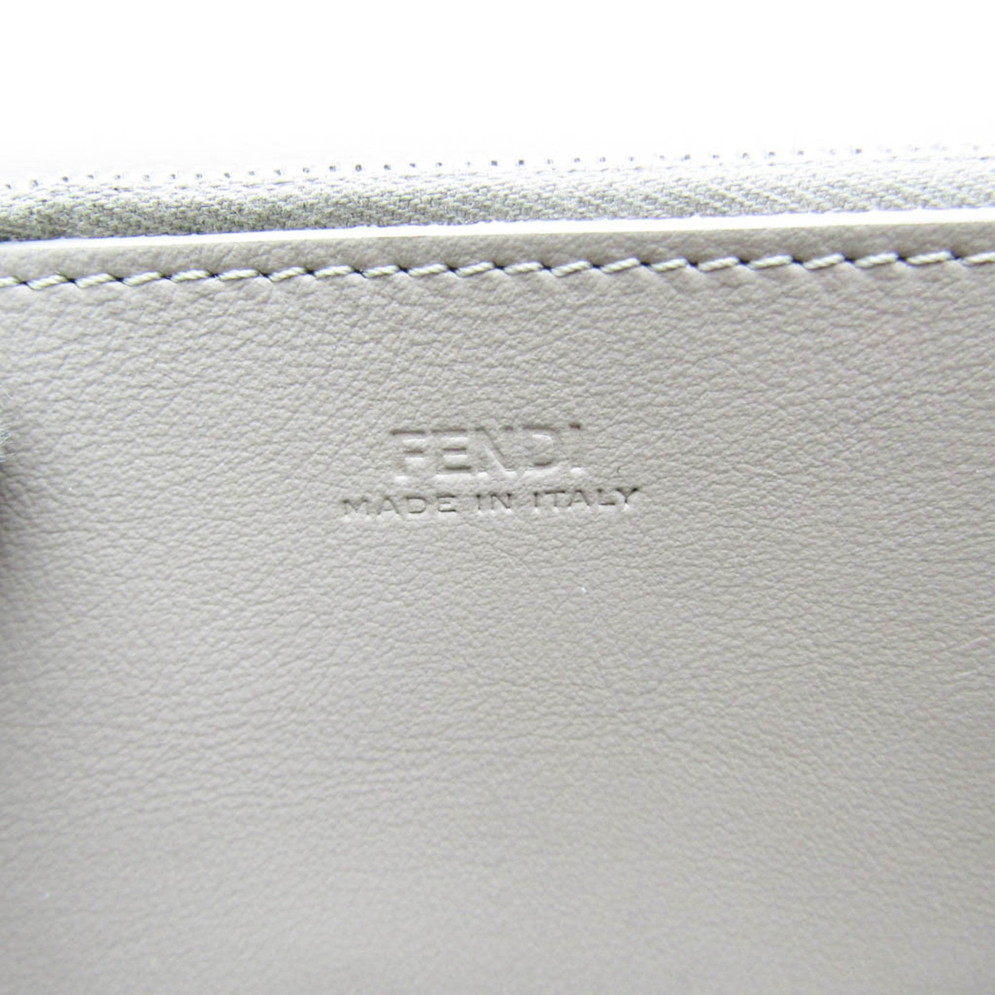 Fendi Beige Leather Long Wallet (Bi-Fold) (Pre-Owned)