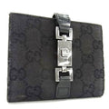 Gucci Black Gg Canvas Leather Wallet (Bi-Fold) (Pre-Owned)