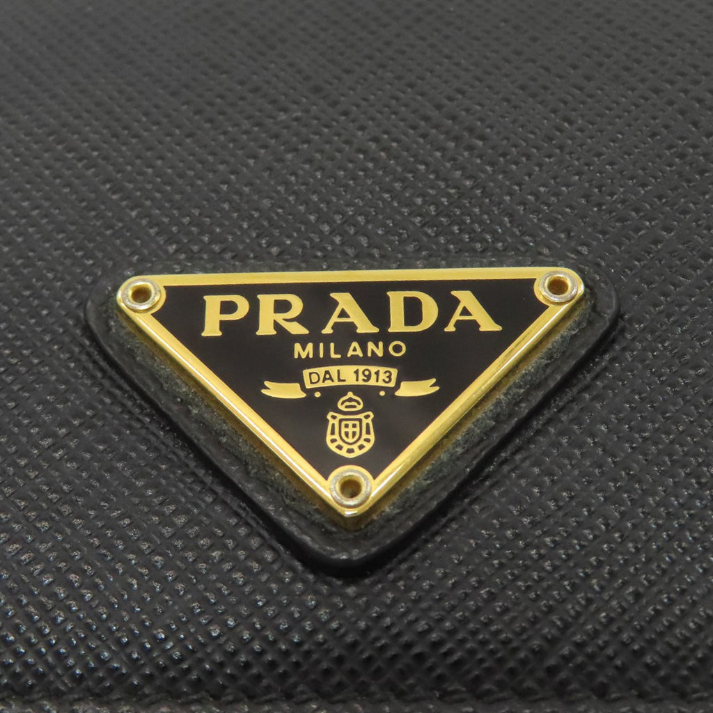Prada Black Leather Long Wallet (Bi-Fold) (Pre-Owned)