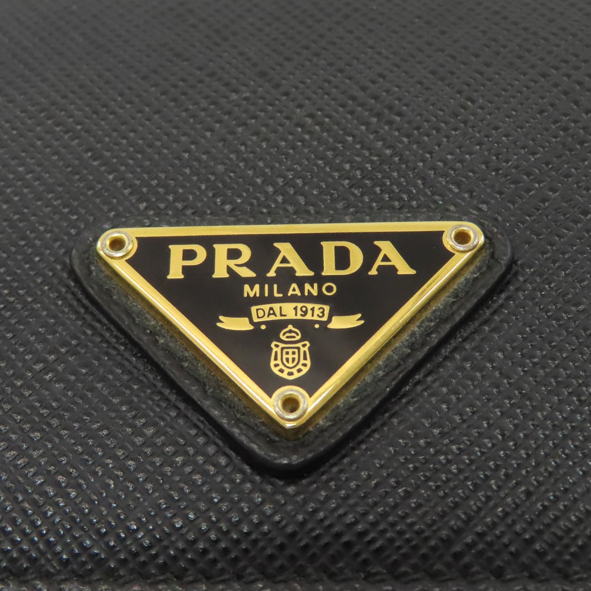 Prada Black Leather Long Wallet (Bi-Fold) (Pre-Owned)