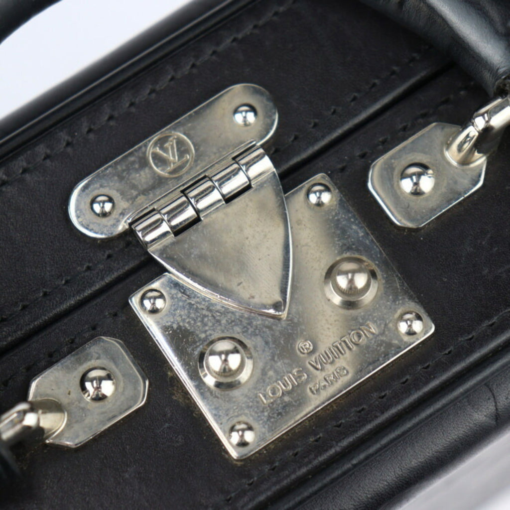 Louis Vuitton Black Leather Handbag (Pre-Owned)