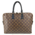 Louis Vuitton Black Brown Monogram Canvas Handbag (Pre-Owned)