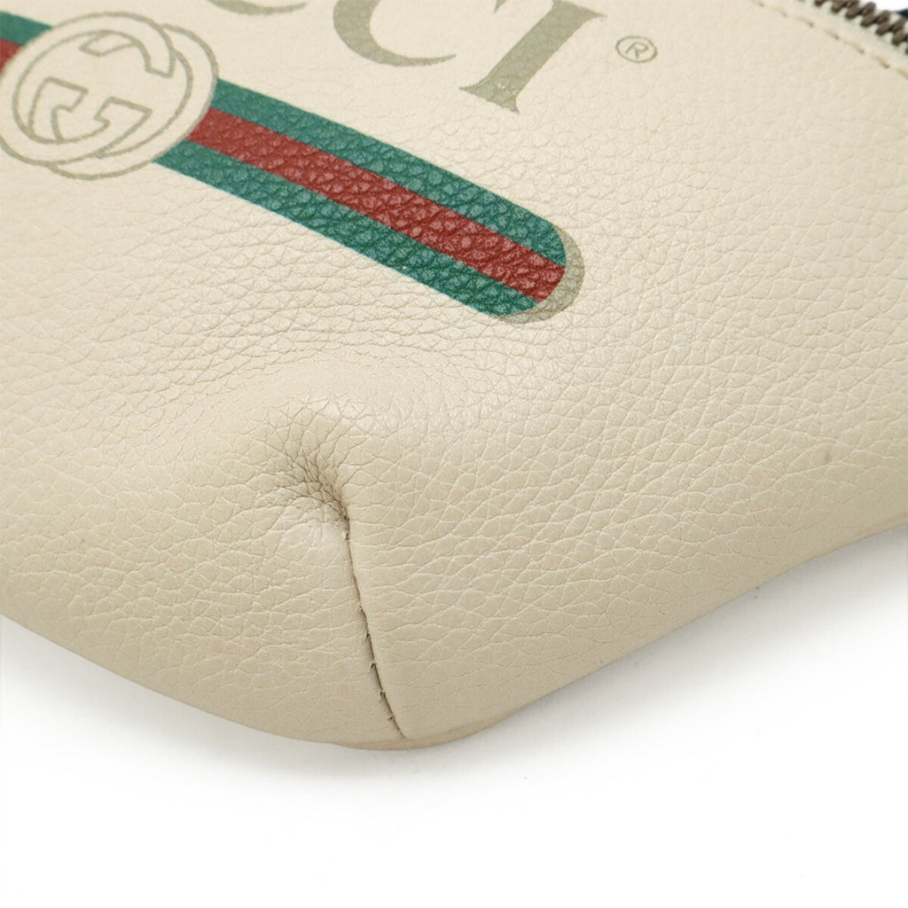 Gucci Green Ivory Red Color Leather Sling Bag (Pre-Owned)