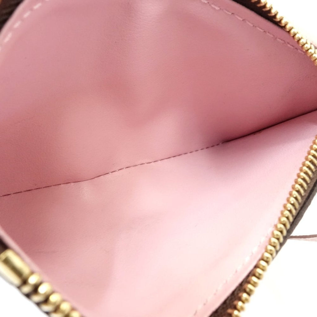 Louis Vuitton Damier Canvas Ebene Rose Ballerine Canvas Wallet (Tri-Fold) (Pre-Owned)