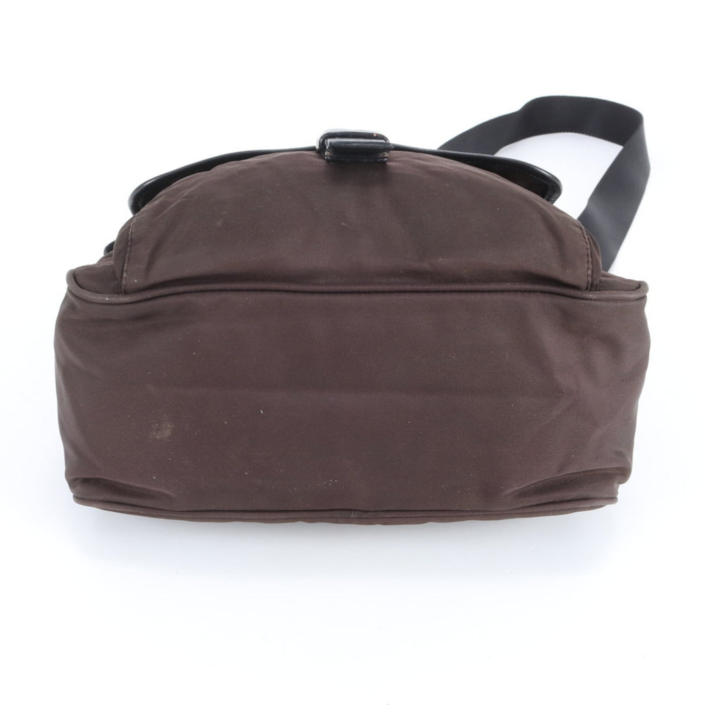 Prada Brown Nylon Tessuto Shoulder Bag (Pre-Owned)