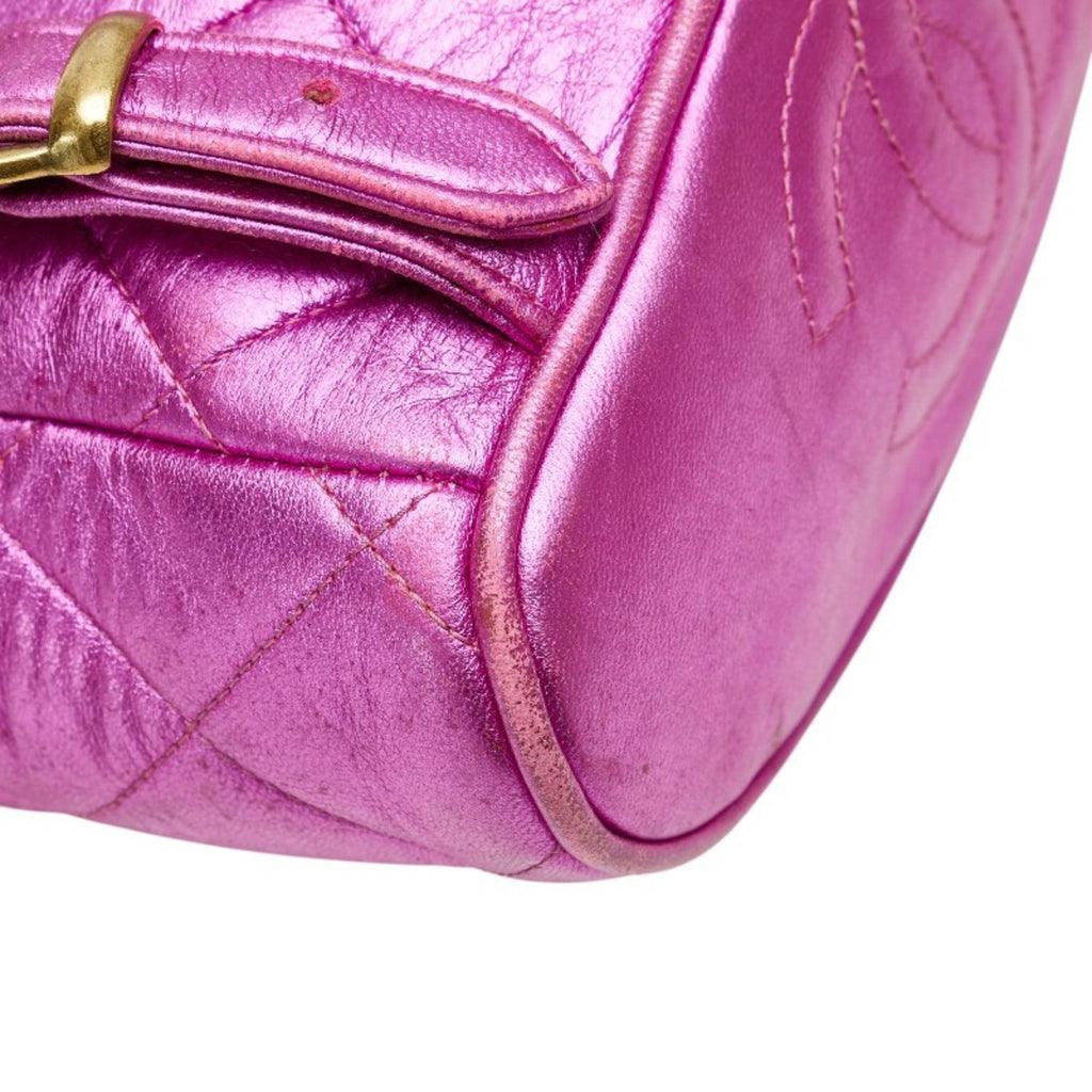 Chanel Metallic Pink Leather Backpack (Pre-Owned)