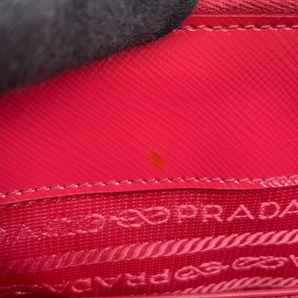 Prada Pink Leather Handbag Shoulder Bag (Pre-Owned)