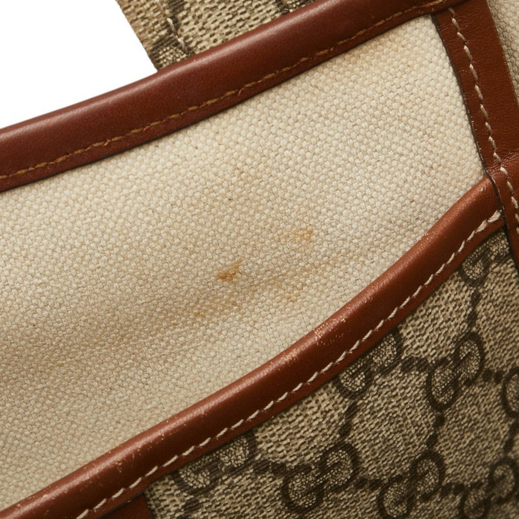 Gucci Beige Brown Pvc Leather Tote Bag (Pre-Owned)