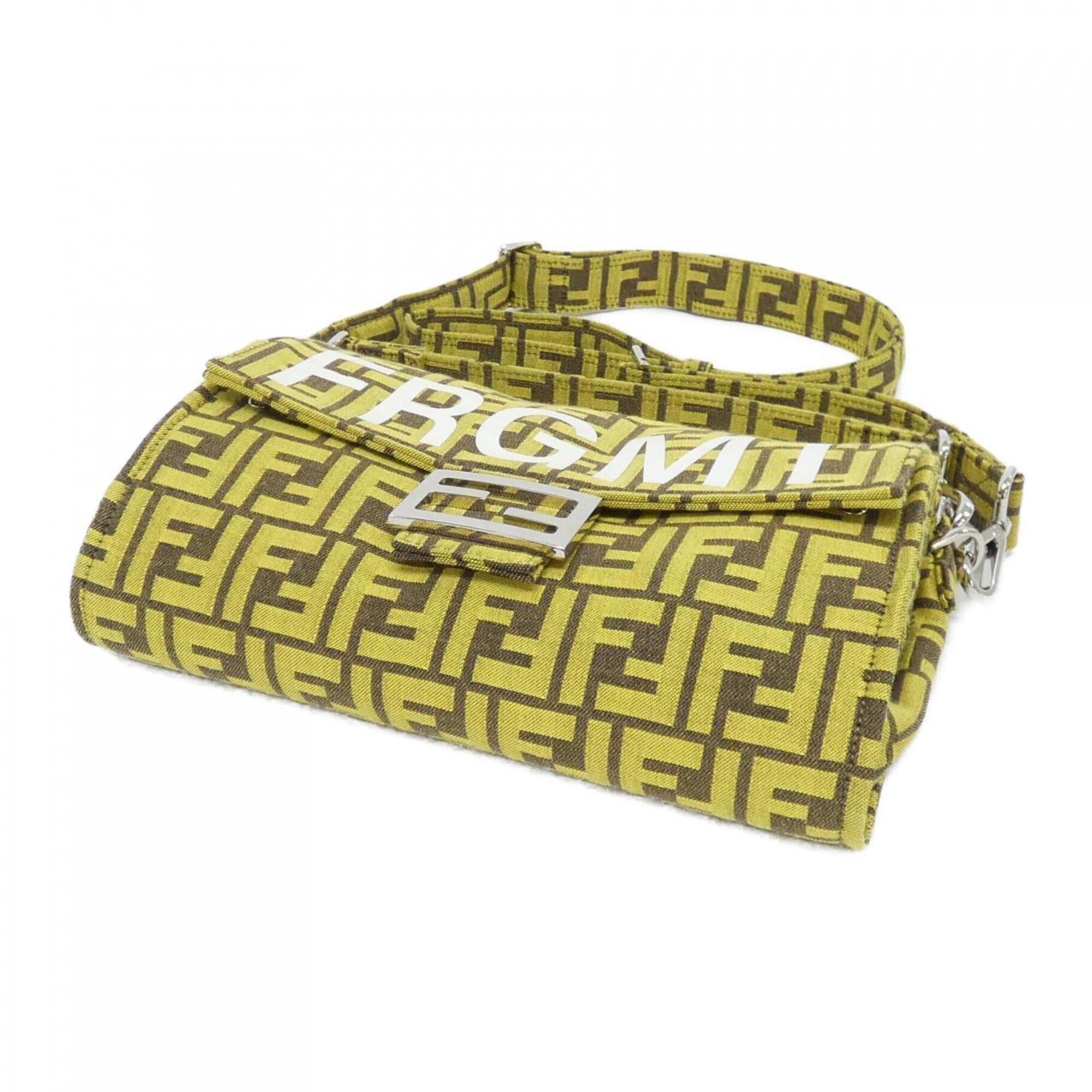 Fendi Yellow Canvas Handbag (Pre-Owned)