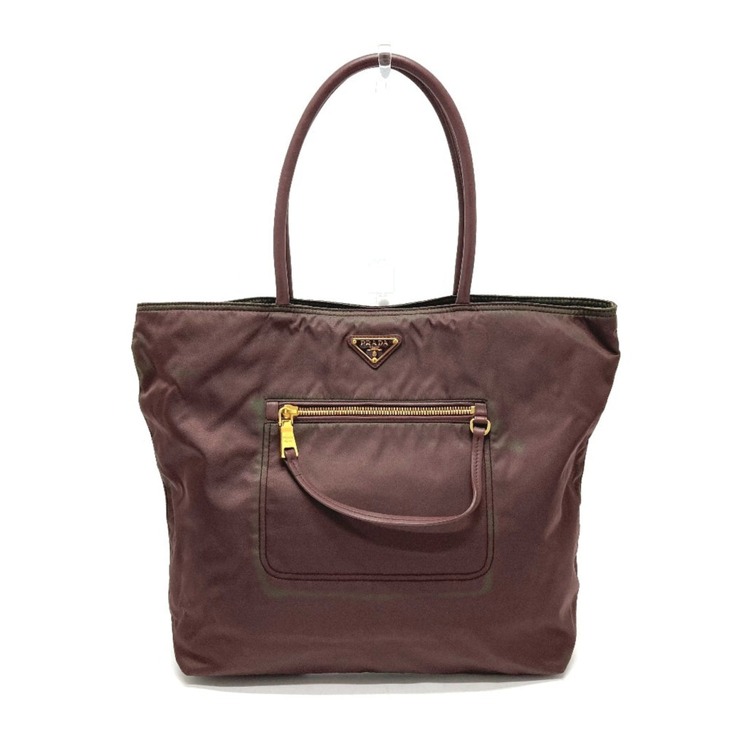 Prada Purple Leather Tote Bag (Pre-Owned)