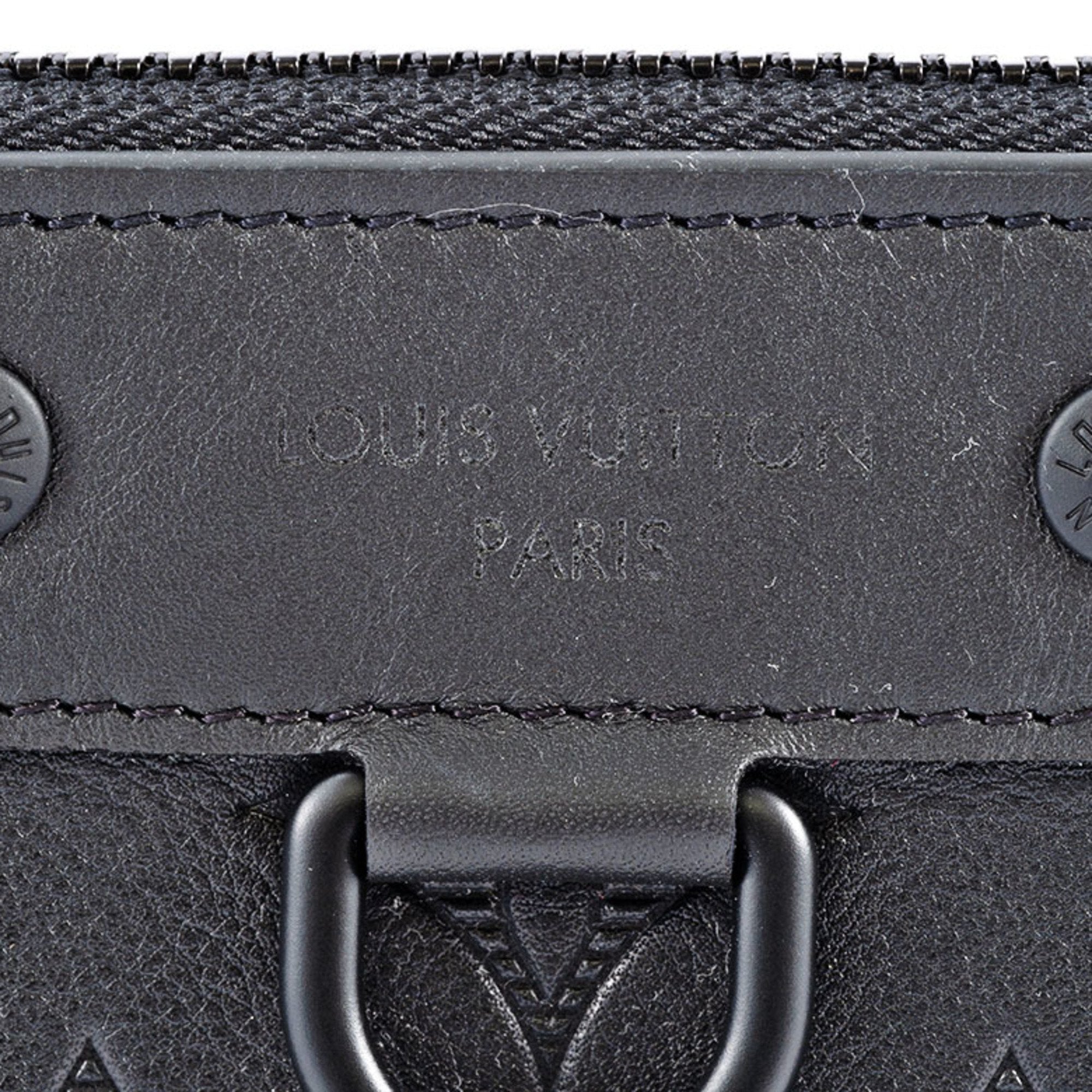 Louis Vuitton Black Monogram Shadow Clutch Bag Pochette (Pre-Owned)