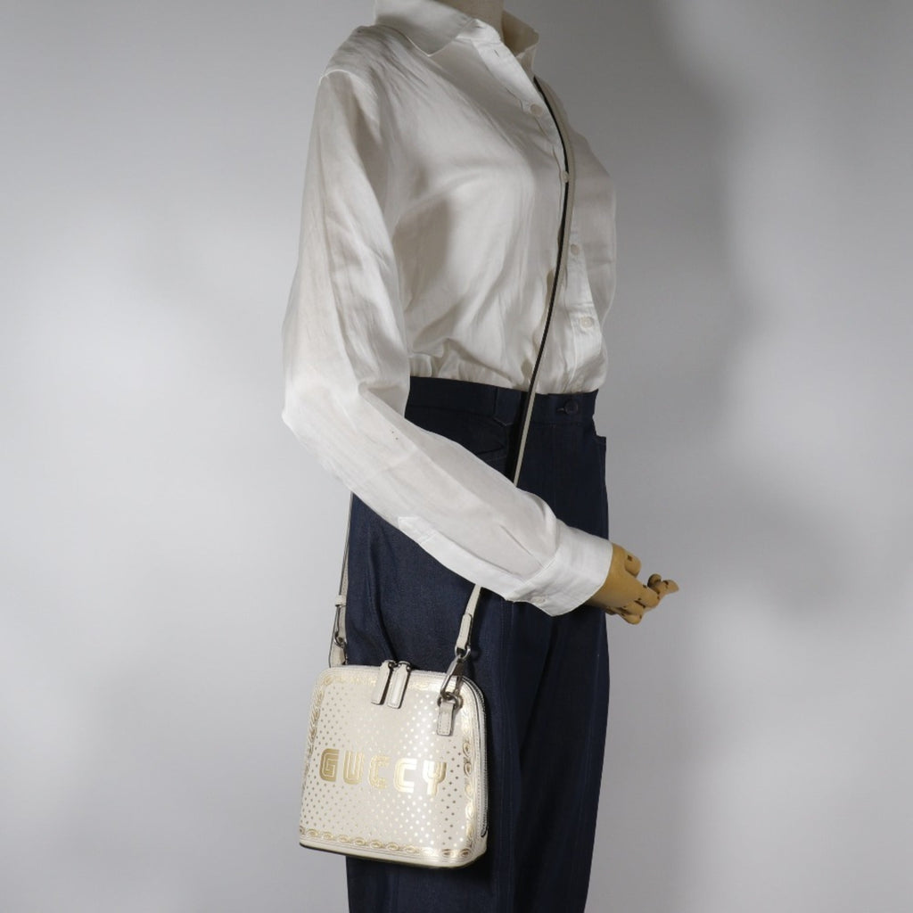 Gucci White Leather Shoulder Bag (Pre-Owned)