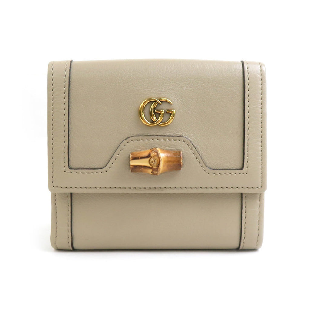 Gucci Beige Leather Wallet (Bi-Fold) (Pre-Owned)