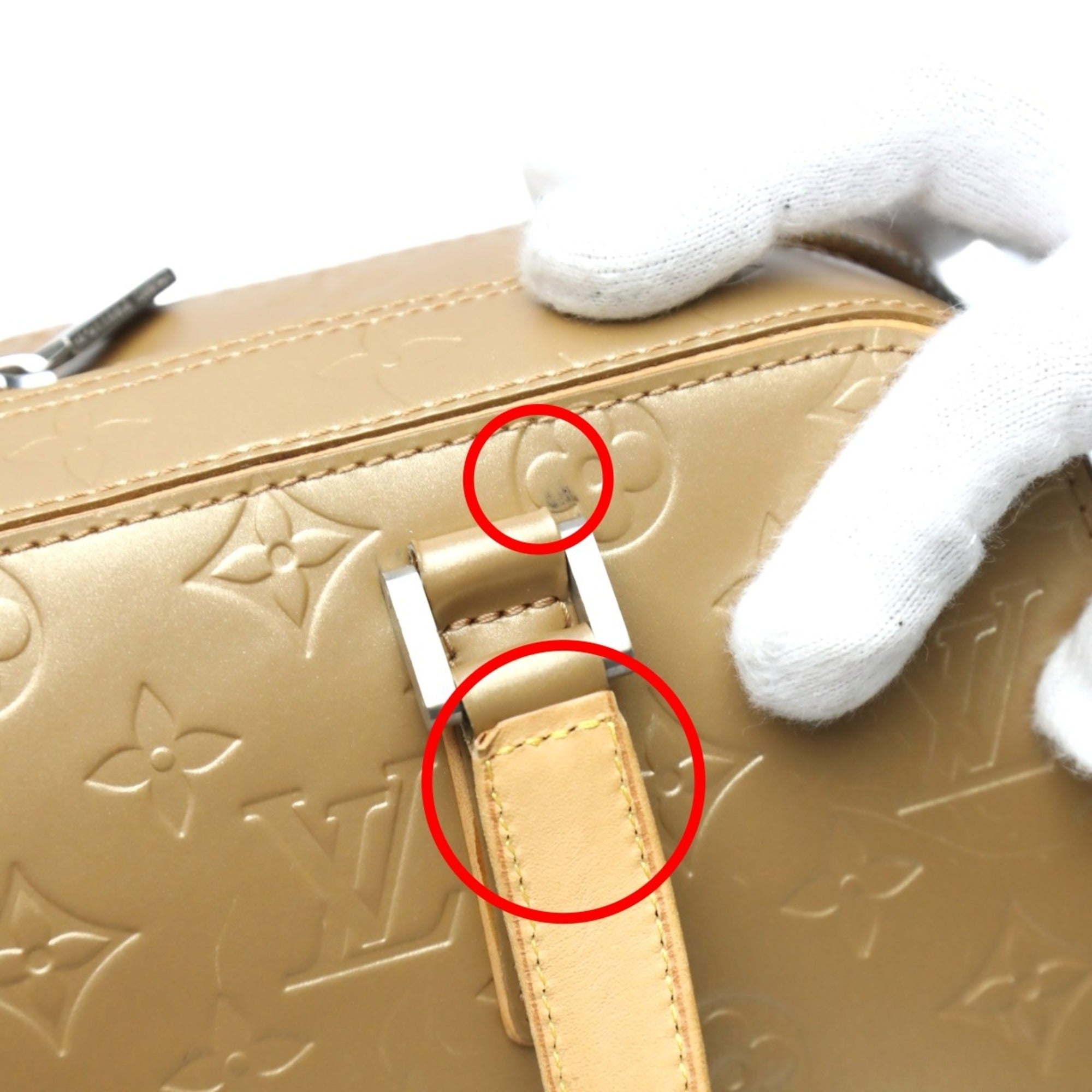 Louis Vuitton Gold Monogram Mat Handbag (Pre-Owned)
