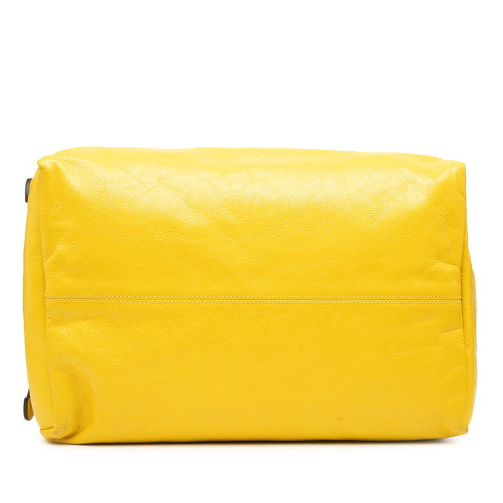 Gucci Yellow Leather Boston Bag Shoulder Bag (Pre-Owned)