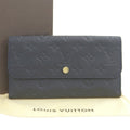 Louis Vuitton Infini Navy Monogram Empreinte Long Wallet (Tri-Fold) (Pre-Owned)