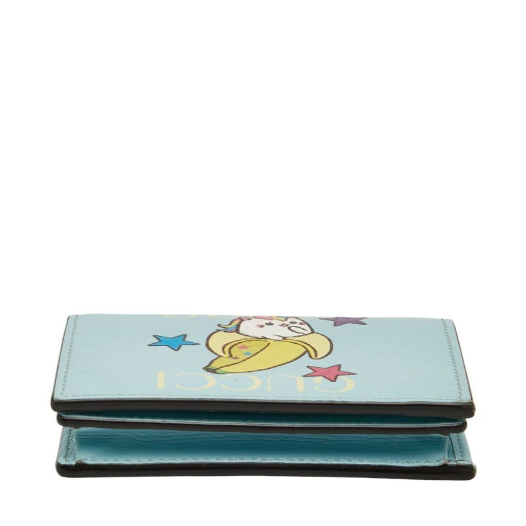 Gucci Blue Leather Wallet (Bi-Fold) (Pre-Owned)