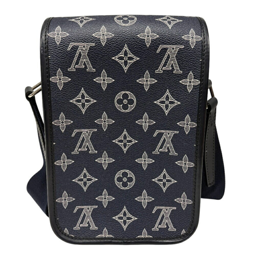 Louis Vuitton Navy Leather Shoulder Bag (Pre-Owned)