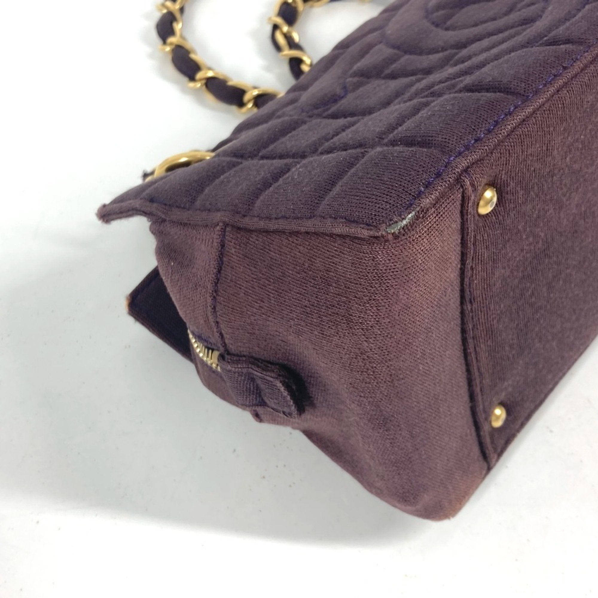 Chanel Purple Jersey Shoulder Bag (Pre-Owned)