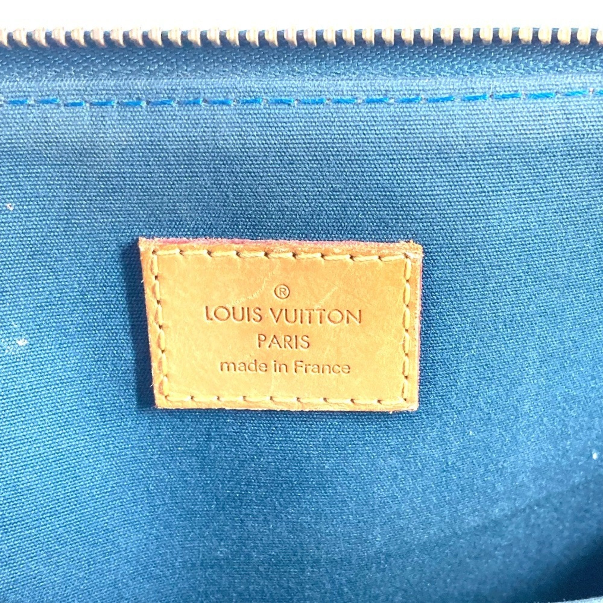 Louis Vuitton Blue Nuit Green Monogram Vernis Canvas Shoulder Bag Tote Bag (Pre-Owned)