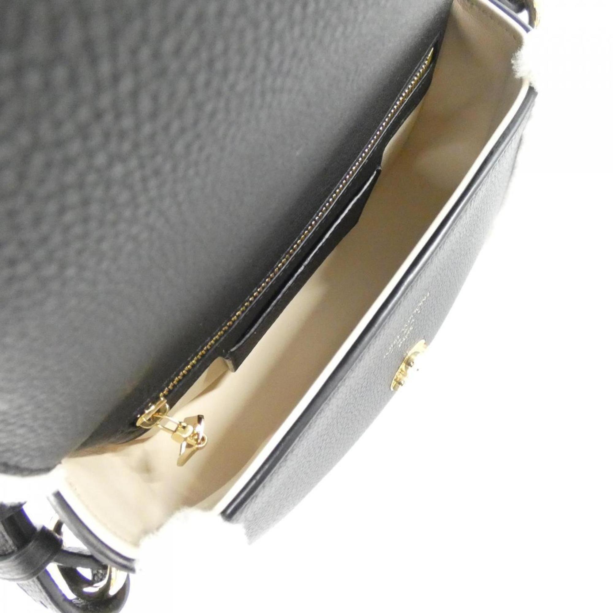 Louis Vuitton Black Leather Shoulder Bag (Pre-Owned)