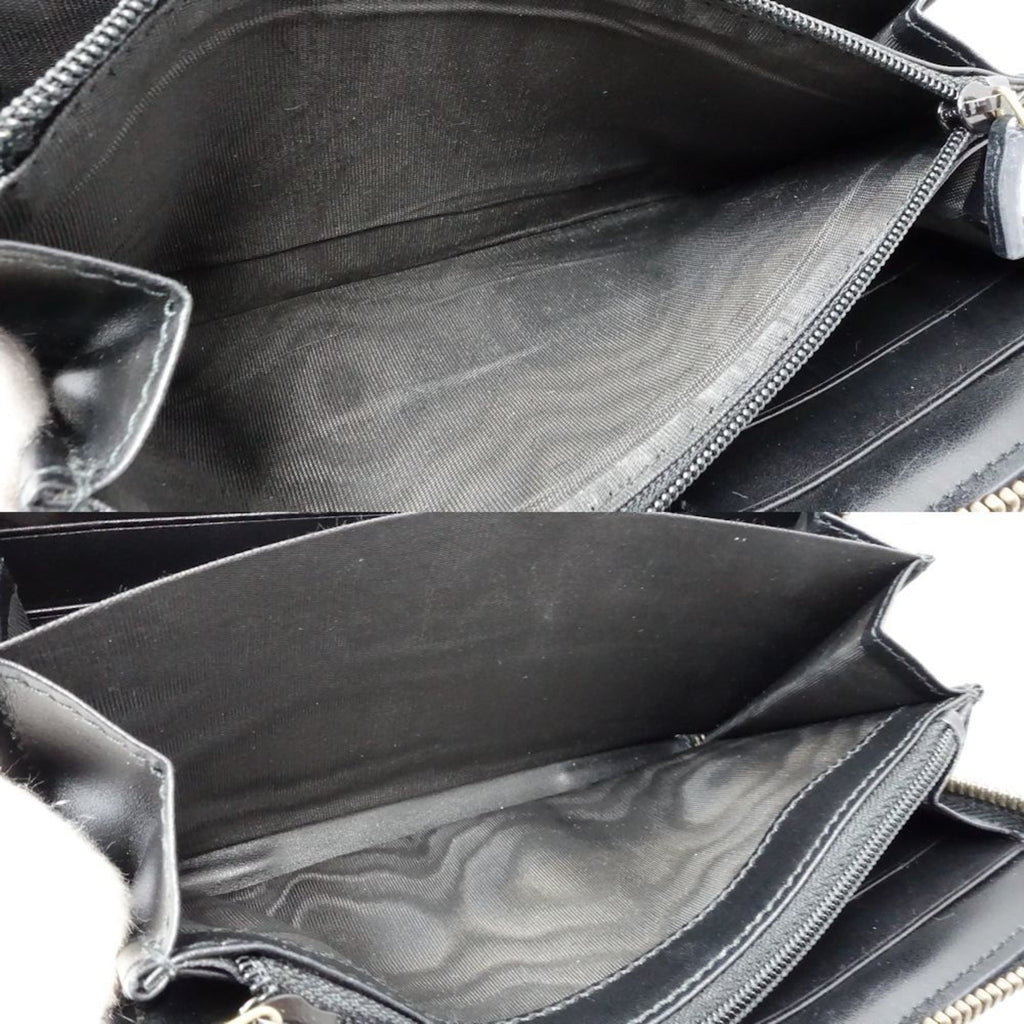 Gucci Black Leather Long Wallet (Bi-Fold) (Pre-Owned)