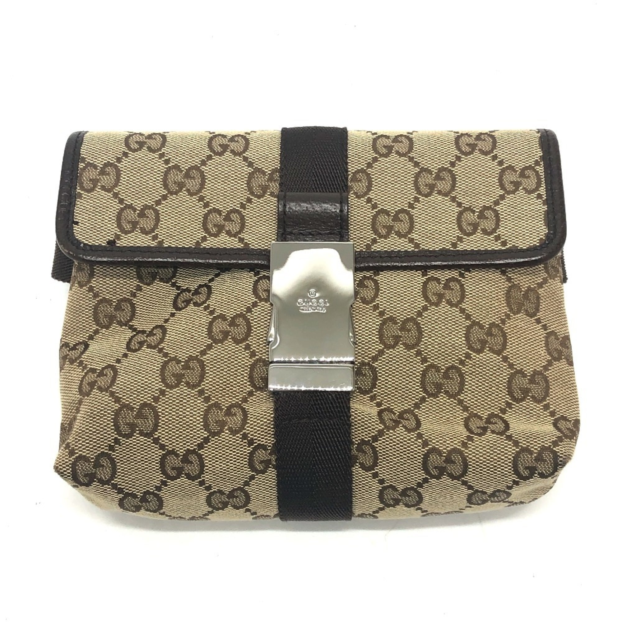 Gucci Beige Brown Gg Canvas Fanny Pack (Pre-Owned)