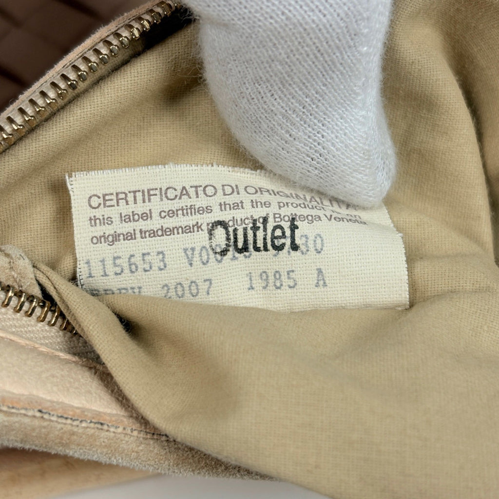 Bottega Veneta Intrecciato Light Beige Leather Handbag Shoulder Bag (Pre-Owned)