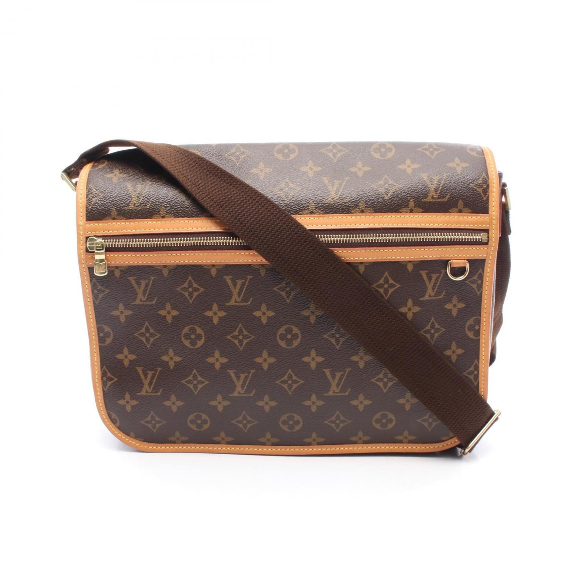 Louis Vuitton Brown Coated Canvas Leather Shoulder Bag (Pre-Owned)