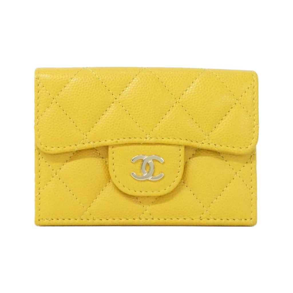 Chanel Dark Yellow Grained Calfskin Wallet (Bi-Fold) (Pre-Owned)