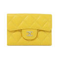 Chanel Dark Yellow Grained Calfskin Wallet (Bi-Fold) (Pre-Owned)