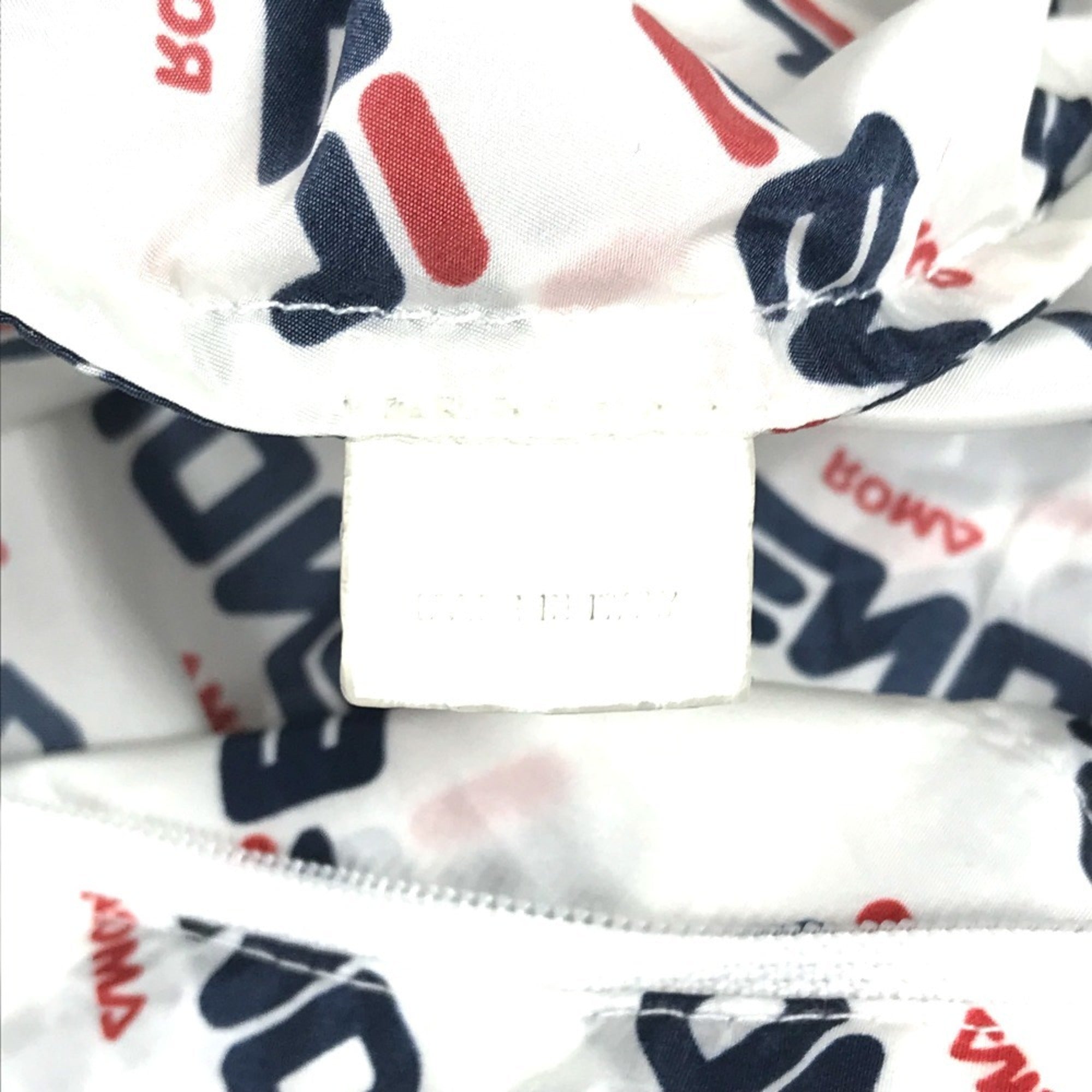 Fendi Navy Red Color White Nylon Backpack (Pre-Owned)